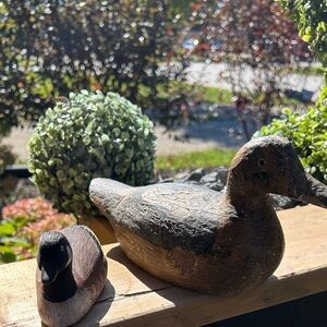 Rustic Wooden Duck Figurines